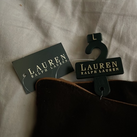 NWT ladies brown with camel trim gloves size Large - Picture 5 of 6